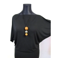 Sukienka Annie z podwójnym dołem - rękaw 3/4 kimono